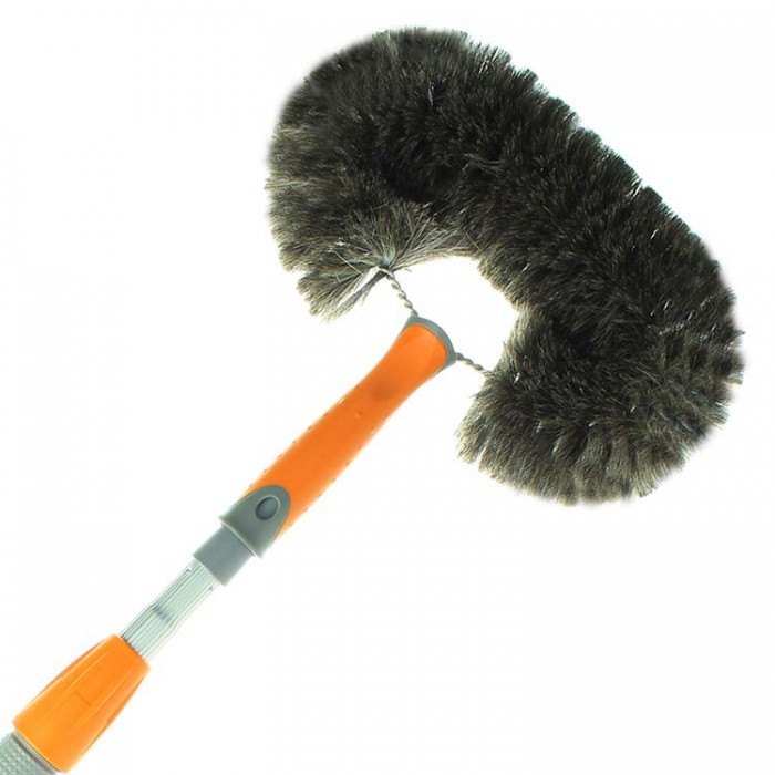 Brosse demi - lune nylon avec manche tele 2 x 100 cm